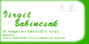 virgil babincsak business card